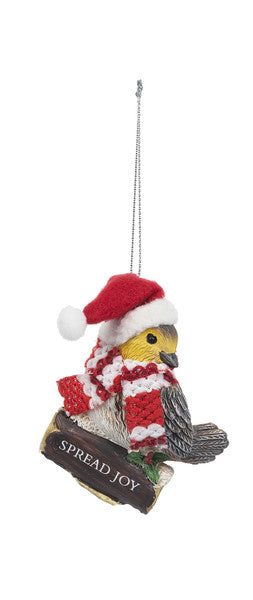 Cozy Bird Ornament - SPREAD JOY - The Country Christmas Loft