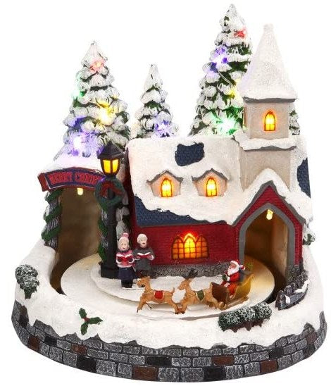 Lighted Musical Holiday Village - Sleigh - The Country Christmas Loft
