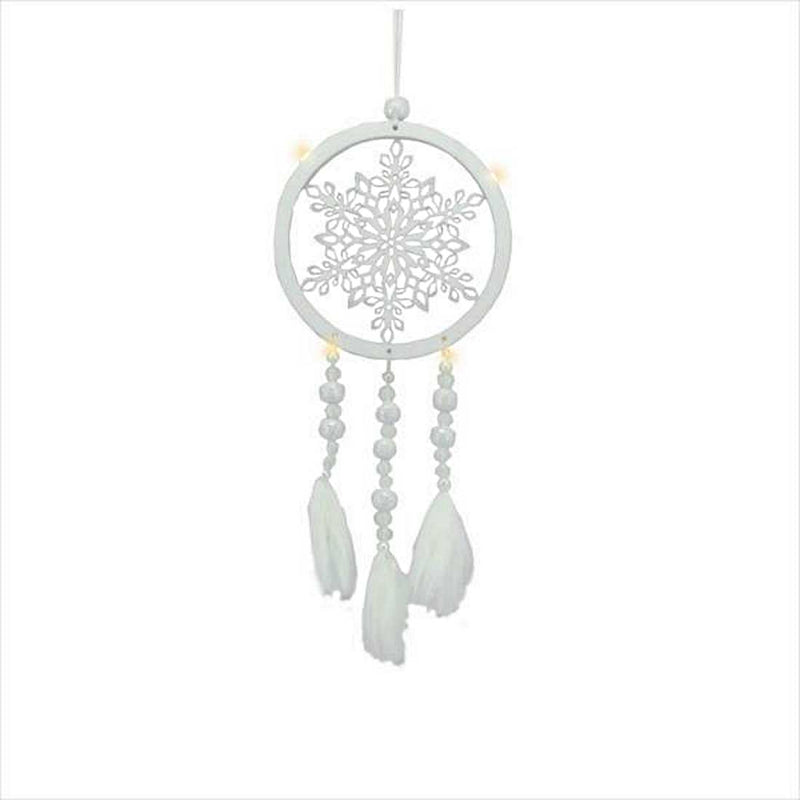 Lighted LED Snowflake Dream Catcher Ornament - The Country Christmas Loft