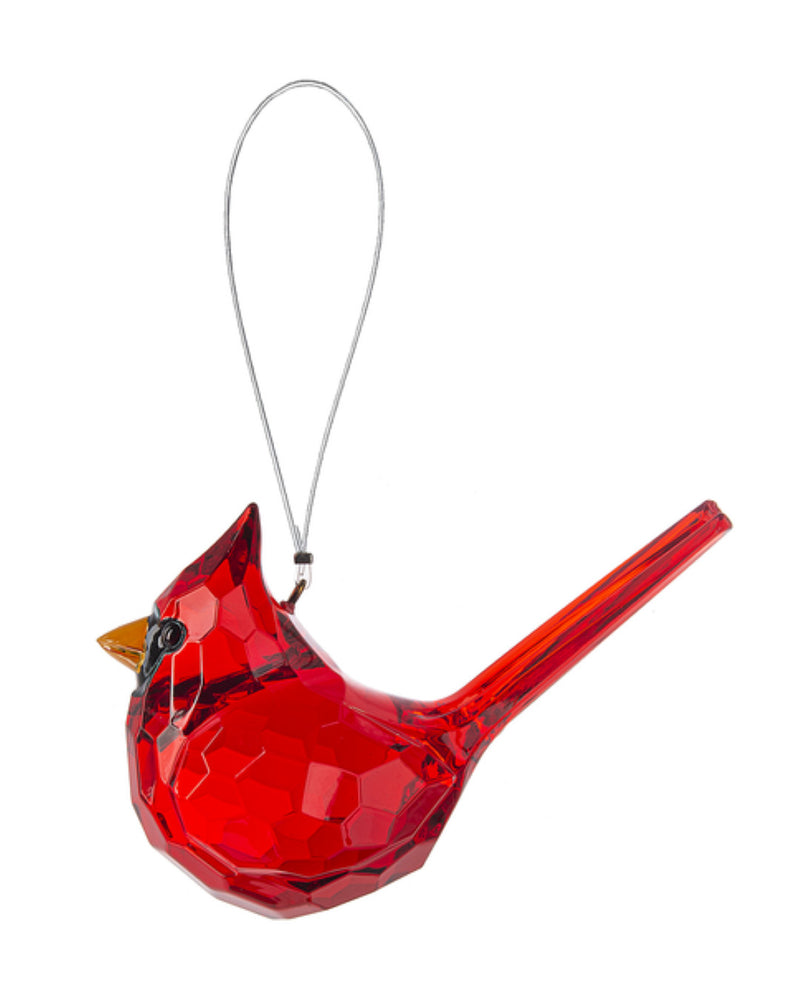 Elegant Acrylic Cardinal Ornament - The Country Christmas Loft