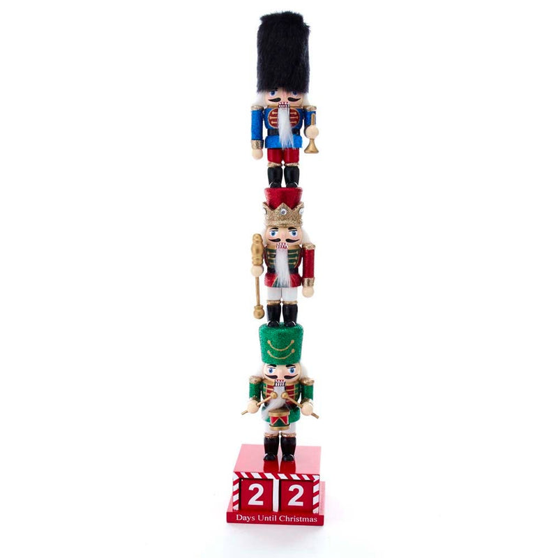 16" Stacked Nutcrackers With Calendar - The Country Christmas Loft