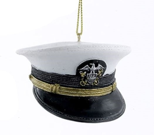 US Navy Cap Ornament - Officer - The Country Christmas Loft