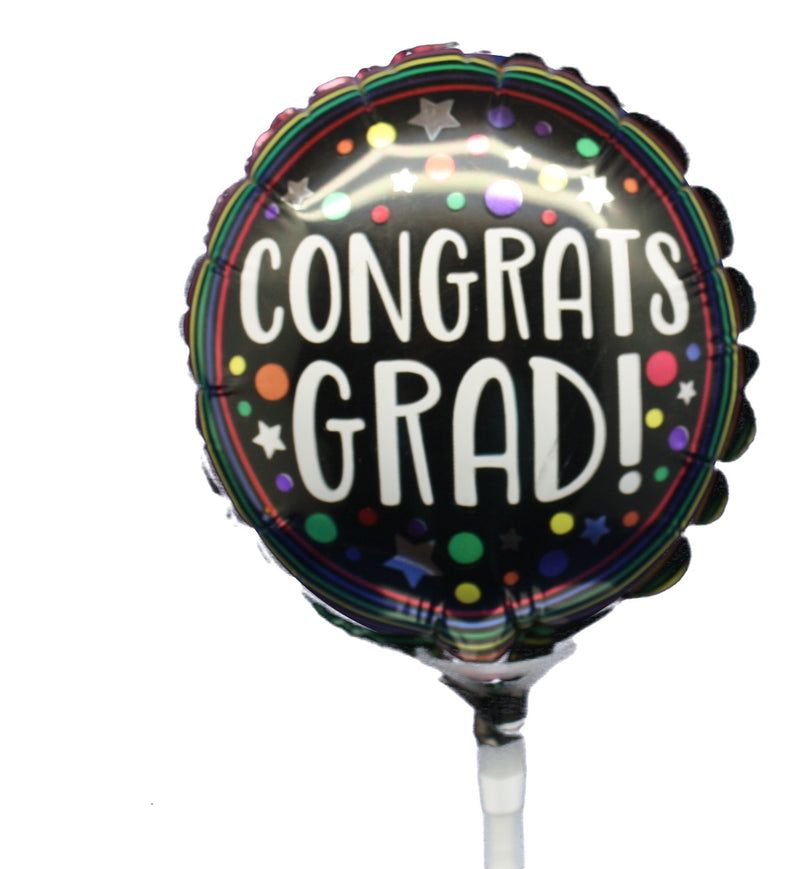 Black Congrats Grad  Balloon - The Country Christmas Loft