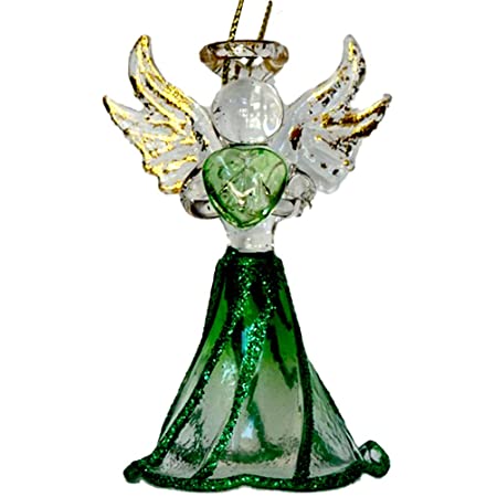 Crystal Birthstone Angel Ornament - May - The Country Christmas Loft