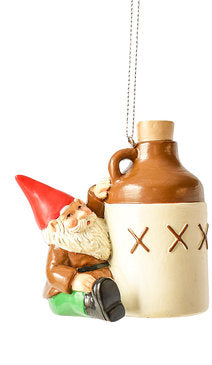 Drinking Gnome Ornament - Brown - The Country Christmas Loft