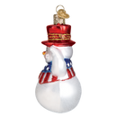 Patriotic Snowman Ornament