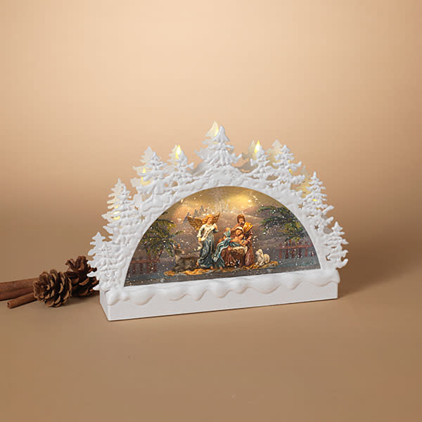 Water Globe Arch with Nativity Scene - The Country Christmas Loft