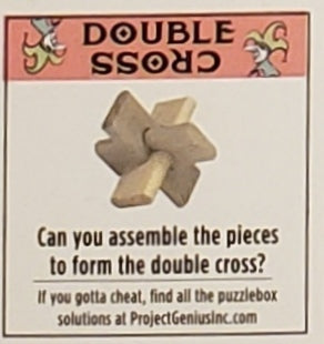 Puzzlebox Brainteaser - Double Cross - The Country Christmas Loft