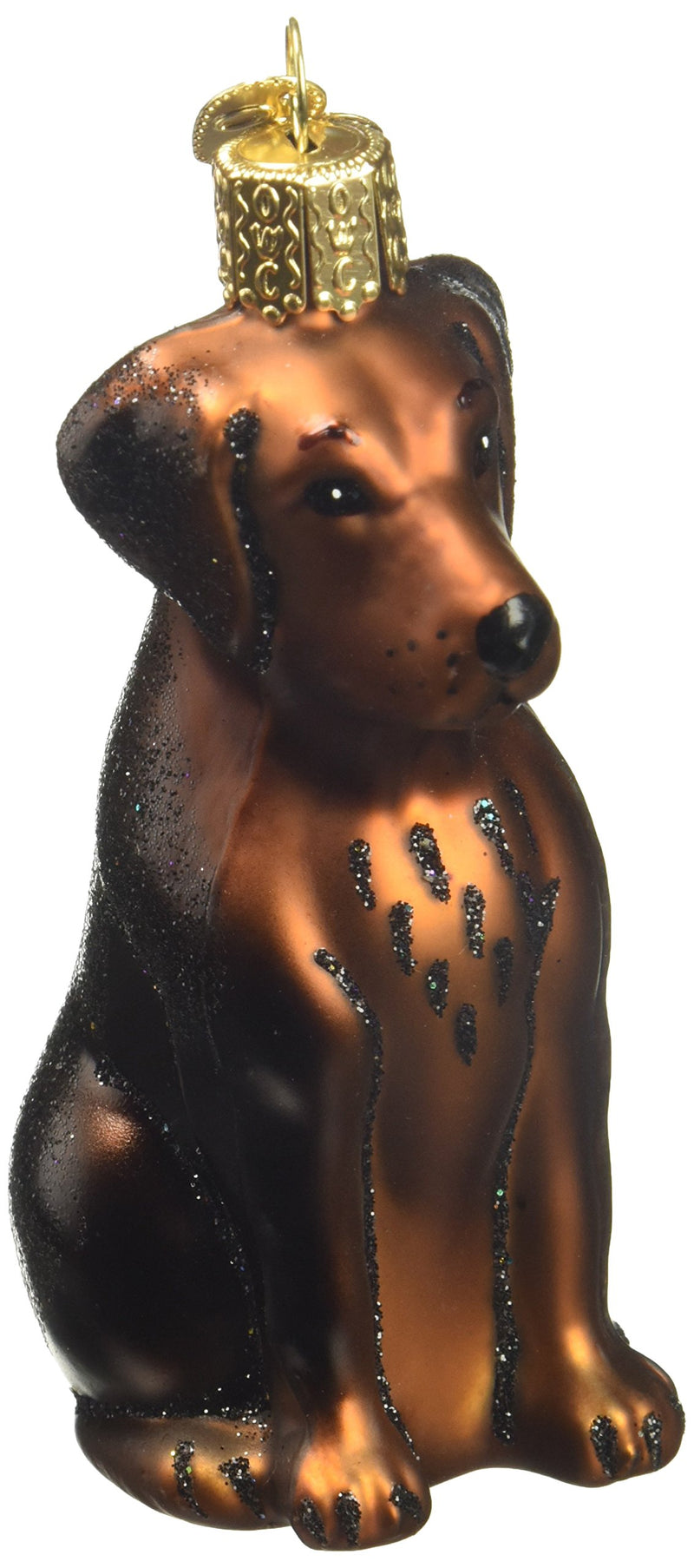 Old World Christmas Chocolate Labrador Glass Blown Ornament - The Country Christmas Loft