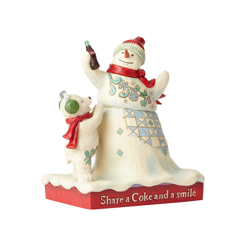 Jim Shore 'Share A Coke And A Smile' Stone Resin Figurine - 6.5 inches - The Country Christmas Loft