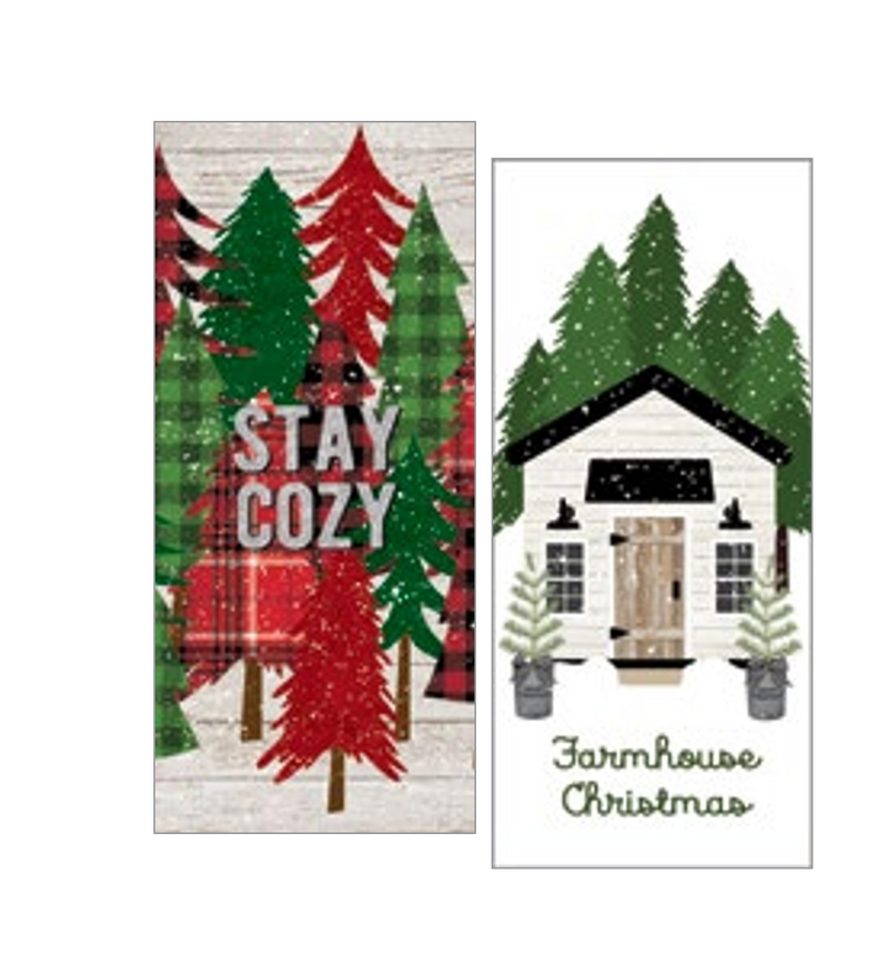 Christmas Money Card Holder - Trees/Cabin - The Country Christmas Loft