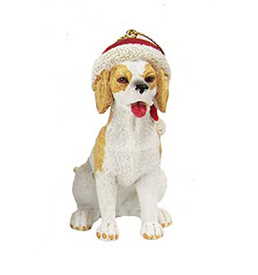 Dog in a Santa Hat Ornament - Beagle - The Country Christmas Loft