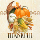 Thankful Cornucopia - Cocktail Napkin - The Country Christmas Loft