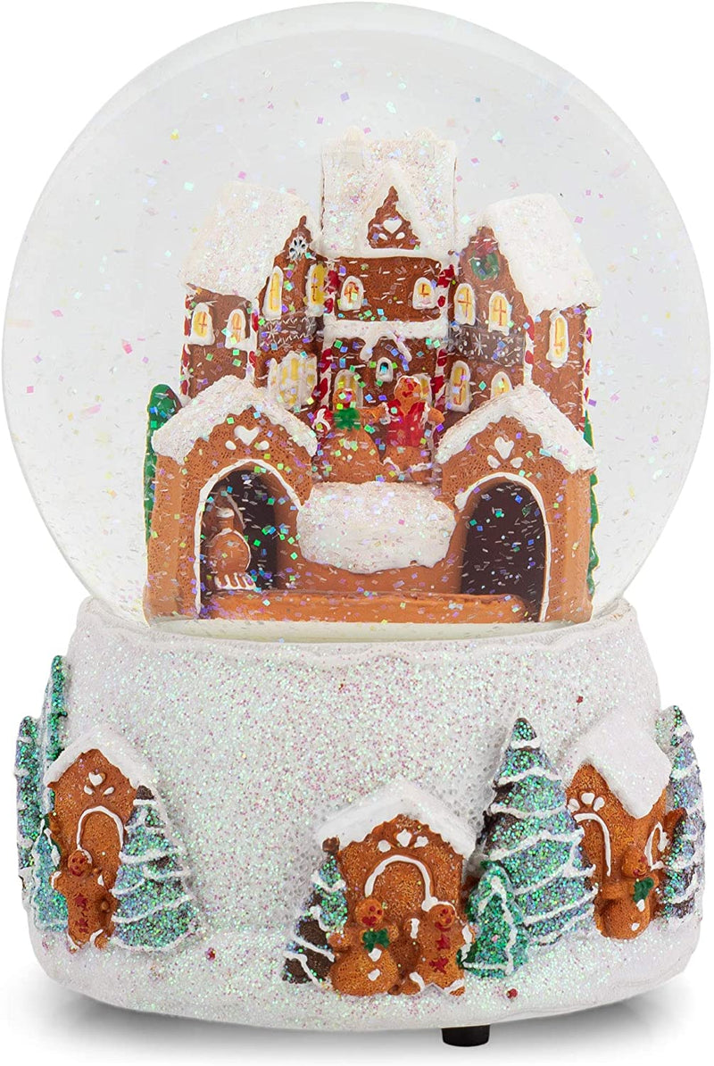 Musical Gingerbread Dome Snowglobe - 5.5 inch - The Country Christmas Loft
