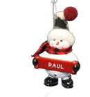 Cozy Snowman Ornament (Letters G - R) -