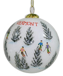 Hand Painted Glass Globe Ornament - Steamship Ticonderoga At The Shelburne Museum - The Country Christmas Loft