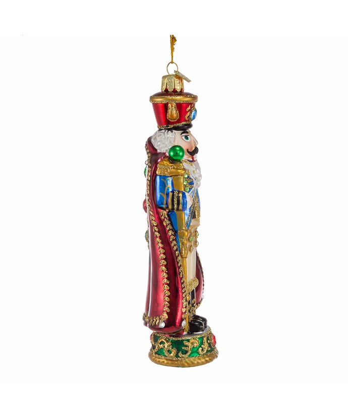 Bellissimo Glass Nutcracker Soldier Ornament - The Country Christmas Loft