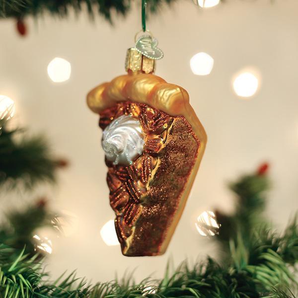 Piece of Pecan Pie Glass Ornament - The Country Christmas Loft