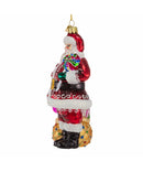 Bellissimo Glass Santa Candy With Candy Ornament - The Country Christmas Loft