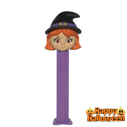Pez Dispenser Halloween with 3 Candy Rolls - Young Witch - The Country Christmas Loft