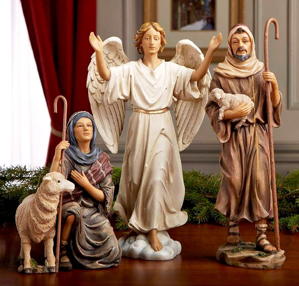 7 Inch Real Life Nativity Set - Inclu | Country Christmas Loft