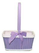 Purple  Spring Wood Basket - Medium - The Country Christmas Loft