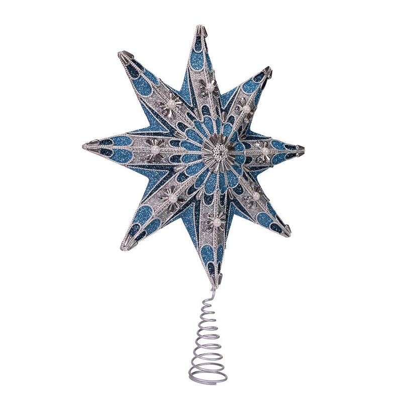 5 Point Blue Star Treetop - The Country Christmas Loft