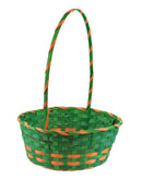 Large Bamboo Easter Basket with Wrapped Handle - - The Country Christmas Loft