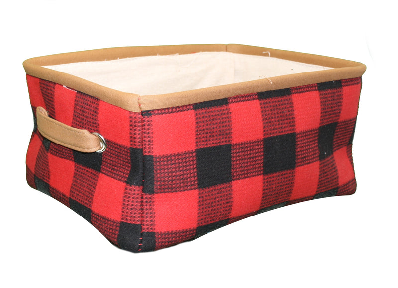 Buffalo Check Fabric Baskets - - The Country Christmas Loft