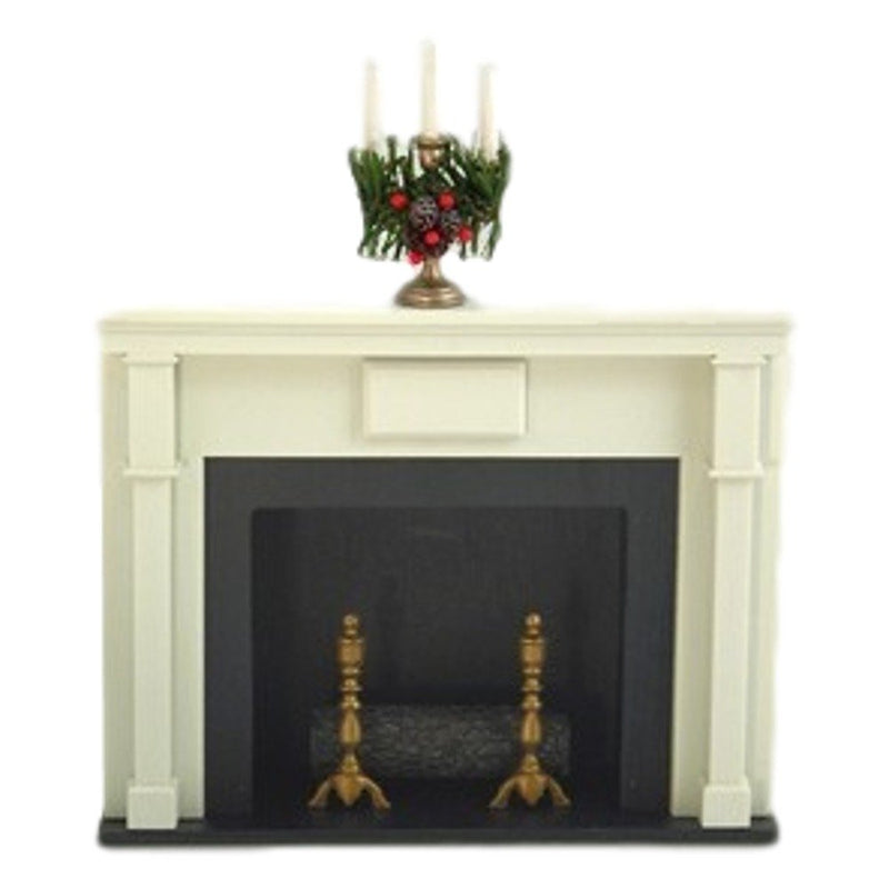 Fireplace With Candlesticks