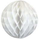 Honeycomb Ball Party Decoration - White - 9.75" - The Country Christmas Loft
