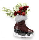6 Inch Skate with Floral Accent -  Sequin Ball - The Country Christmas Loft