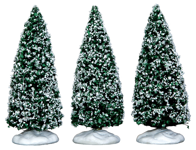 Snowy Juniper Tree - Small - Set Of 3 - The Country Christmas Loft