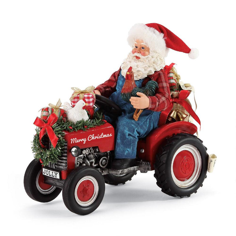 Country Living Santa Riding a Tractor - The Country Christmas Loft