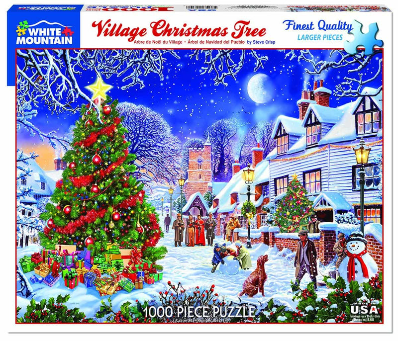 Village Christmas Tree Puzzle - 1000 Piece - The Country Christmas Loft