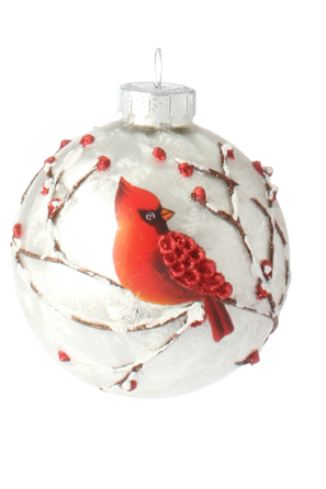 Cardinal Ornament - Round