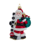 4.75" SANTA POWERBALL GLASS ORN - The Country Christmas Loft