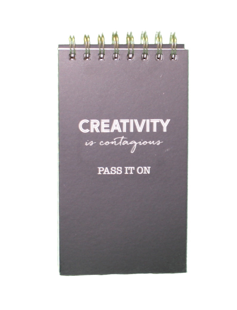 Spiral Chunky Notepad - Creativity is Contagious - The Country Christmas Loft