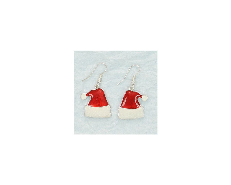 Santa Hat with Fur - Earrings