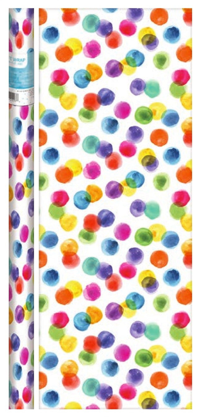 Watercolor Dots Gift Wrap - The Country Christmas Loft