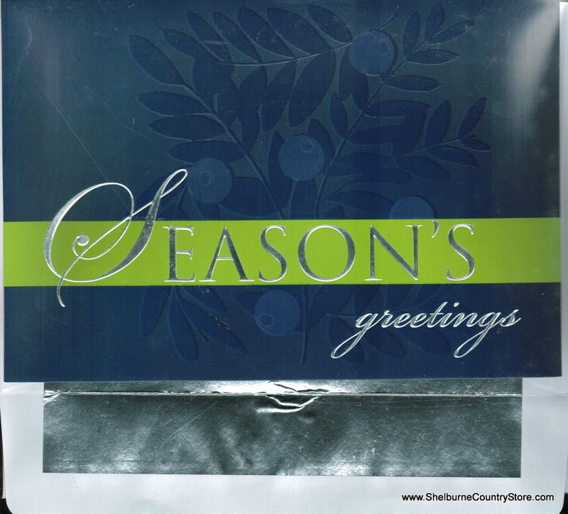 Luxury Greetings 18 Count - Blue Season's Greetings - The Country Christmas Loft
