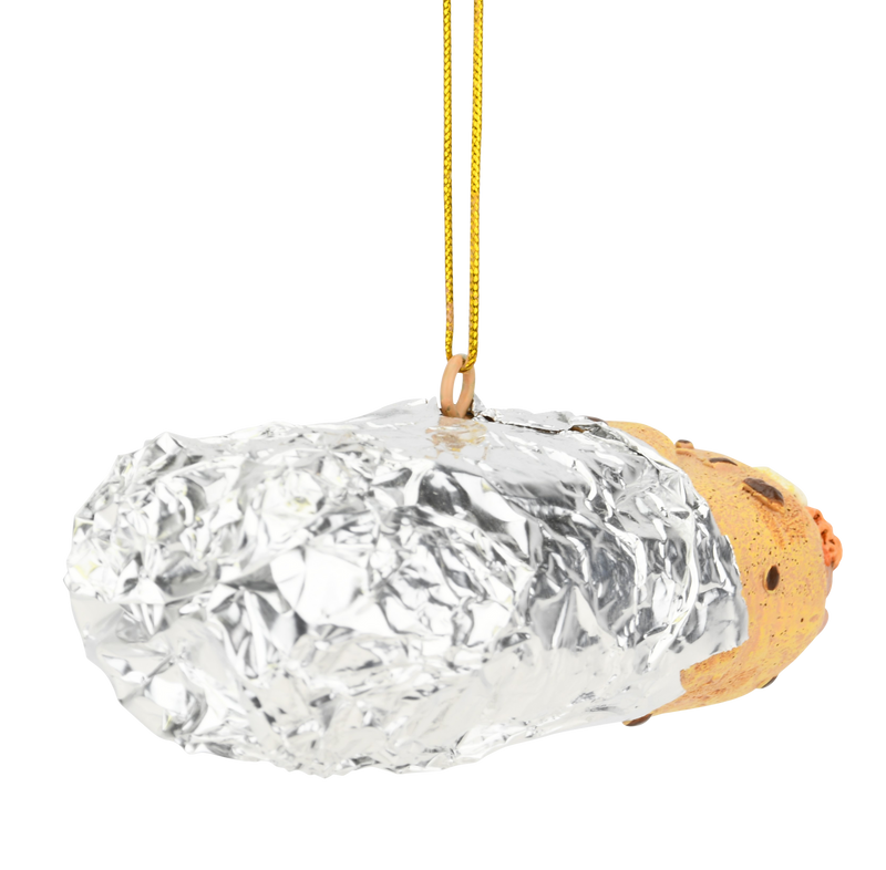 Burrito Wrapped in Tin Foil Food Christmas Ornament - The Country Christmas Loft