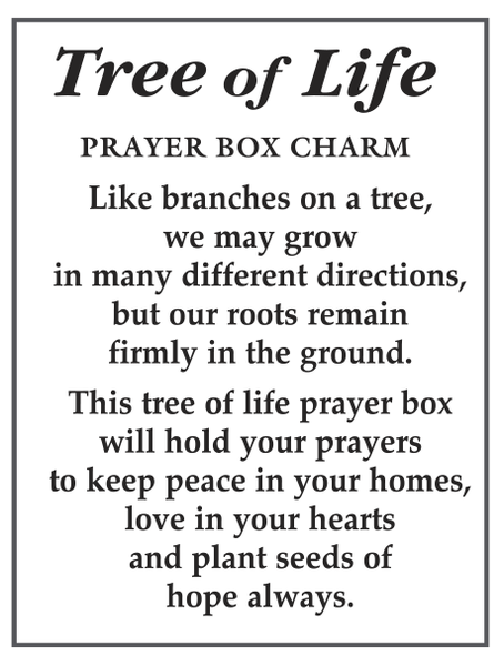 Tree of Life Prayer Box Charm - The Country Christmas Loft