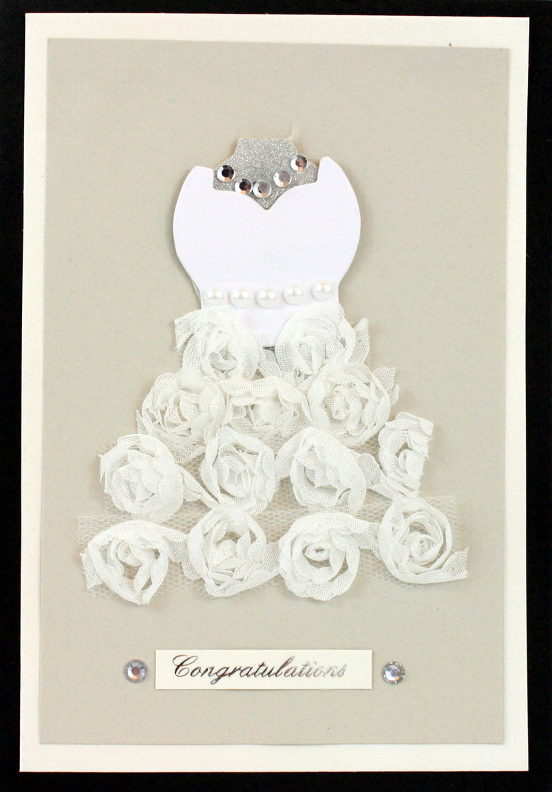 Handmade Embellished Card Collection - Wedding Day Brides Dress