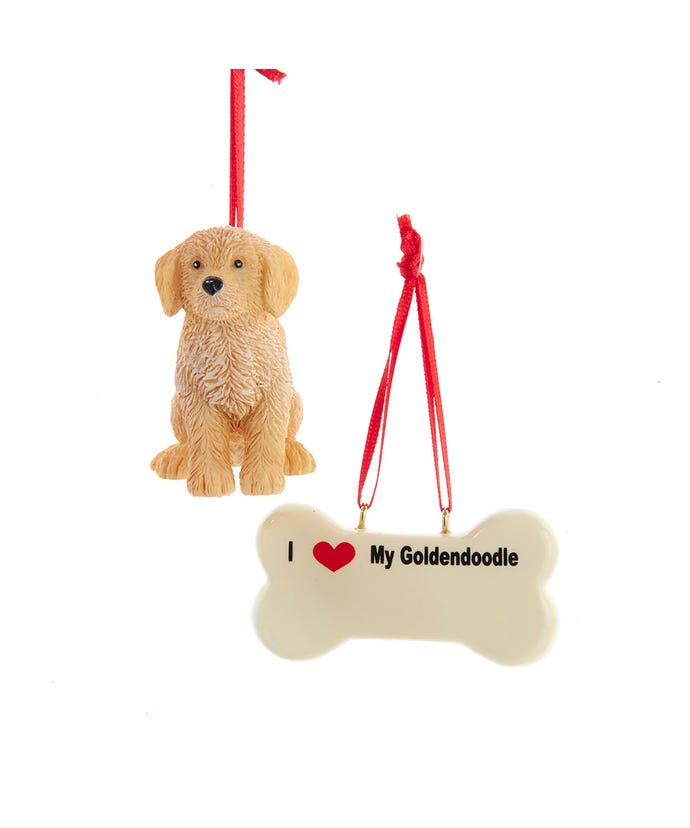 I love My Goldendoodle With Dog Bone Ornaments - The Country Christmas Loft