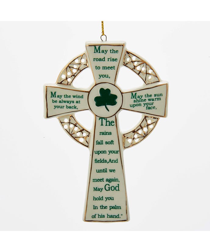 Porcelain Irish Cross Ornament - The Country Christmas Loft