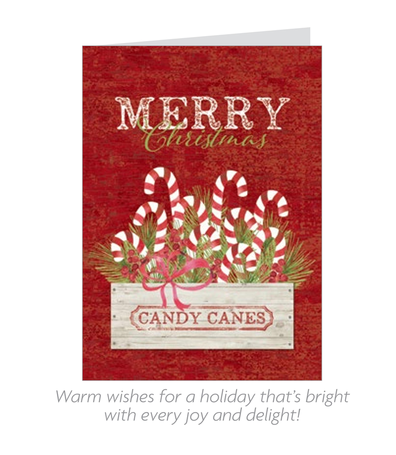 Farmhouse 18 Count Card Set - Candy Cane Garden - The Country Christmas Loft