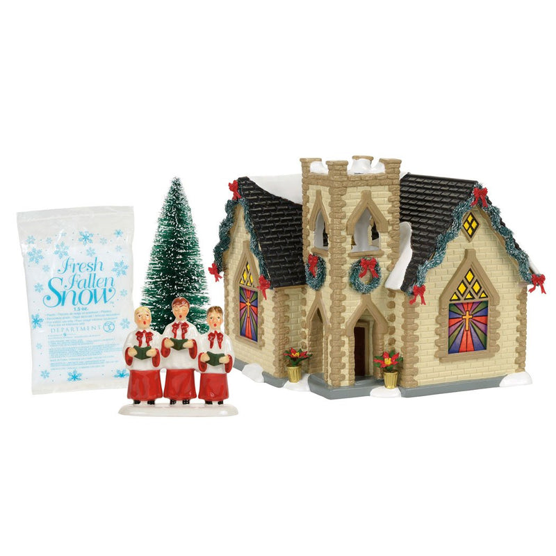 Snow Village Golden Cross Church Boxed Set, Multicolor - The Country Christmas Loft