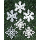 Glitter Snowflake 11 Inch Ornament -  Full Sparkle - Diecut - The Country Christmas Loft