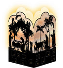 Coppenrath Silhouette Advent Lantern Card With Envelope - Nativity - The Country Christmas Loft